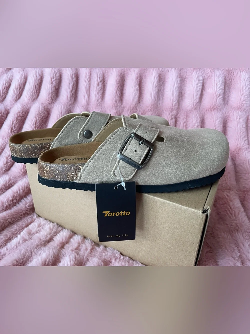 Brand New, never wore, big kids clogs, size 4, light brown